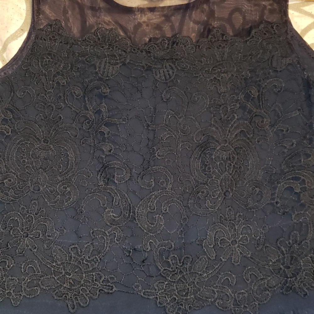 Navy blue spring dress